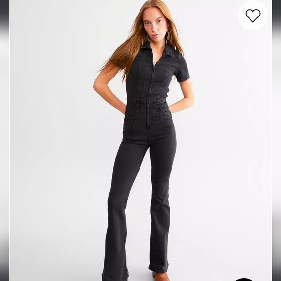 We The Free Jayde Flare Jumpsuit In Black NWT
